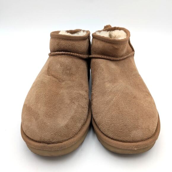 UGG Classic Ultra Mini Sheepskin Winter Boots Women's Chestnut Size US7 EU38 - Picture 2 of 13